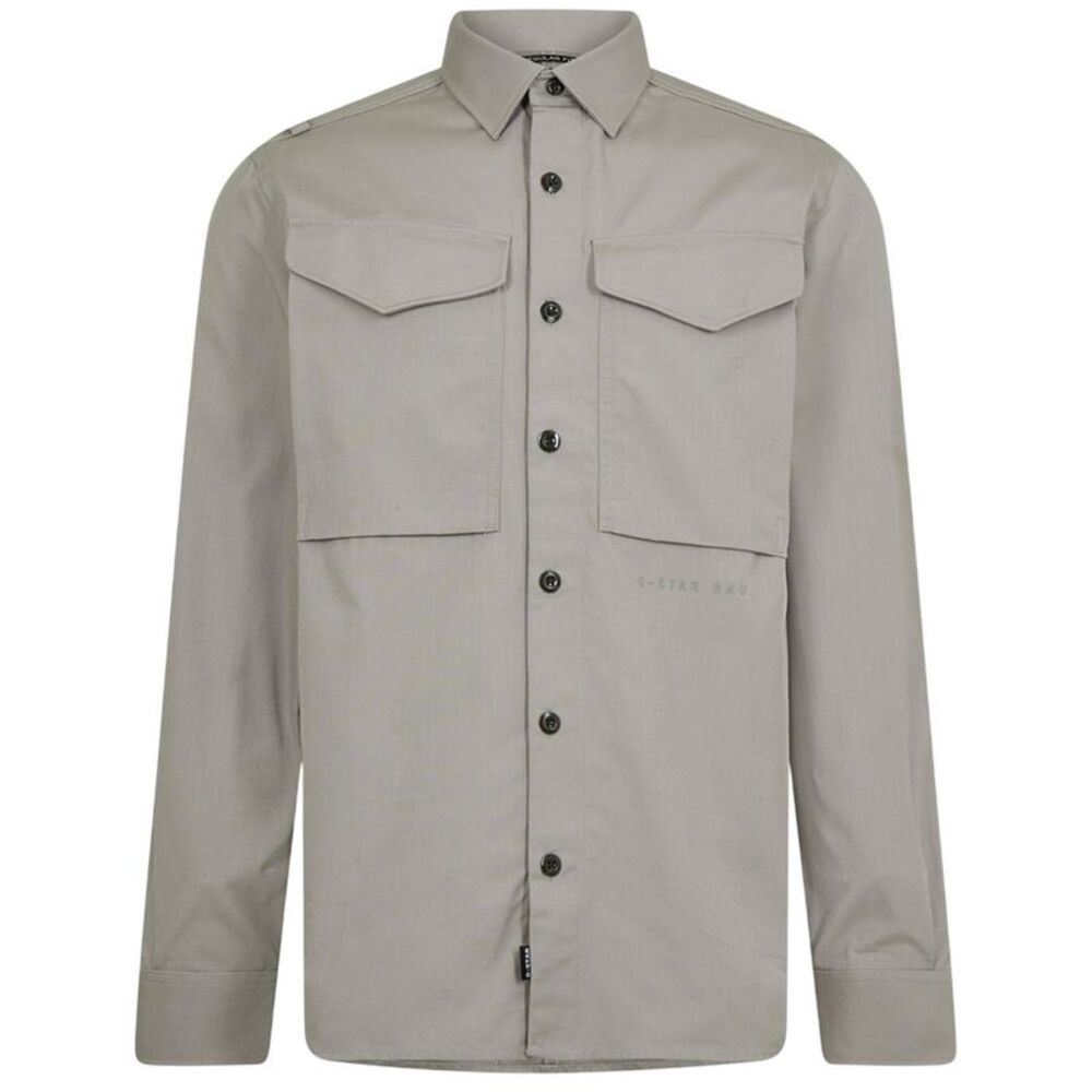 G-Star Mens Cargo Logo Long-Sleeved Shirt / Elephant